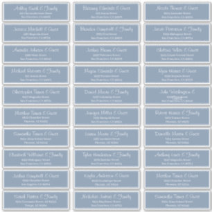 Moderne Script Wedding Guest Names Adresse Aufkleber