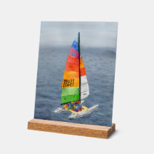 Moderne Segelboot-Nautik-Foto-Kunst-Acryl-Schild