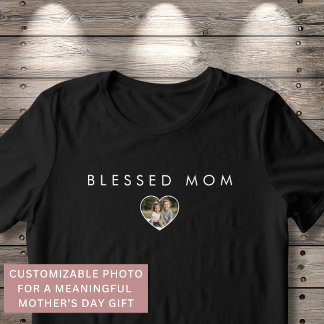 Moderne Segens-Mutter-Herz-Foto-Idee zum Muttertag Tri-Blend Shirt