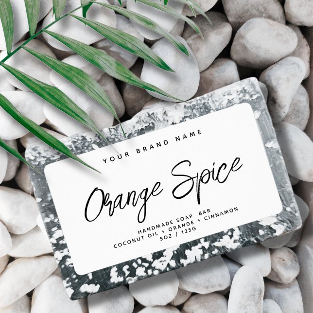 Moderne Seife einfache, elegante Kosmetik Rechteckiger Aufkleber (Von Creator hochgeladen)