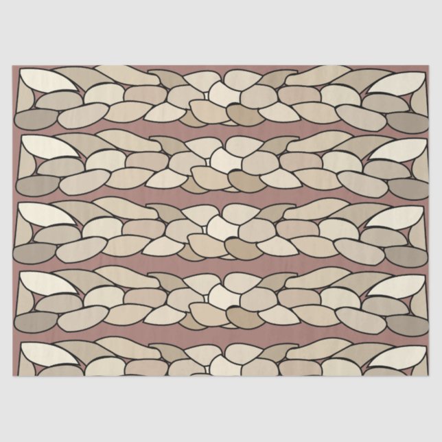 Moderne Seilstreifen Seidenpapier (Vorderseite)