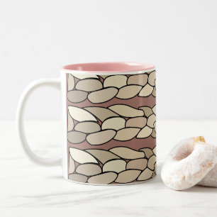 Moderne Seilstreifen Zweifarbige Tasse