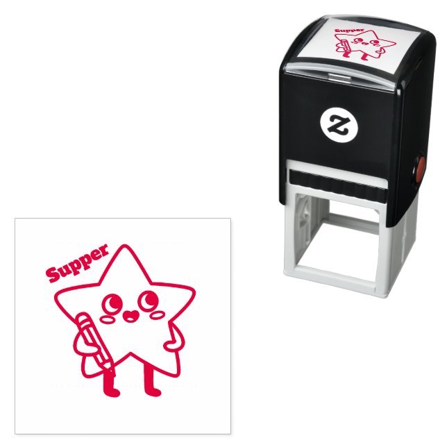 moderne Selbstfärbende Sternstempel / Lehrer-Stemp Permastempel (Beispiel)
