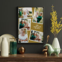 Moderne Senf-Multi-Foto-Wohngestaltung