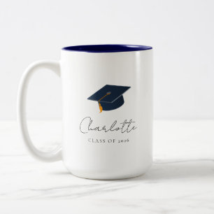Moderne Senior-Erfolgs- und Absolventennamensgesta Zweifarbige Tasse