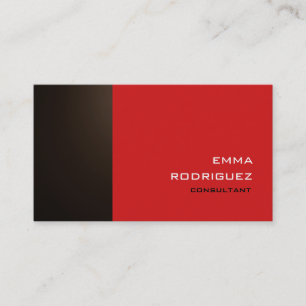 Moderne Sepia Brown Red Sophisticy Trendy Style Visitenkarte