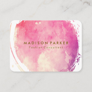 Moderne Sepia Wasserfarbe gebürstet / farbig Visitenkarte