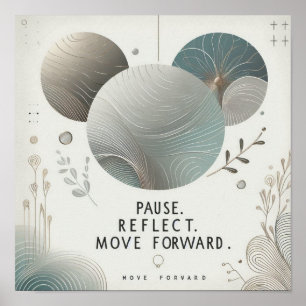 Moderne Serenity-Zitat Ruhige botanische Typografi Poster