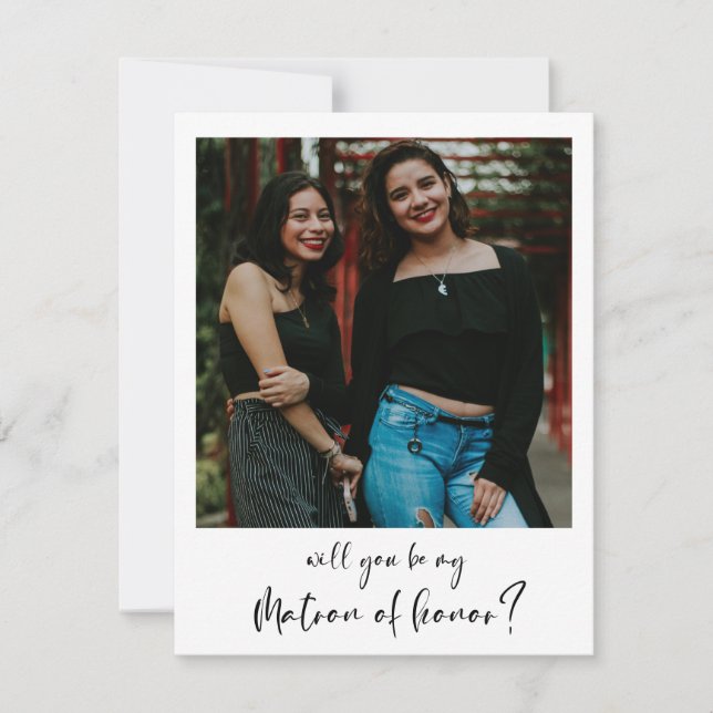 Moderne Serez-vous mon maître carte photo d'honneu (Devant)