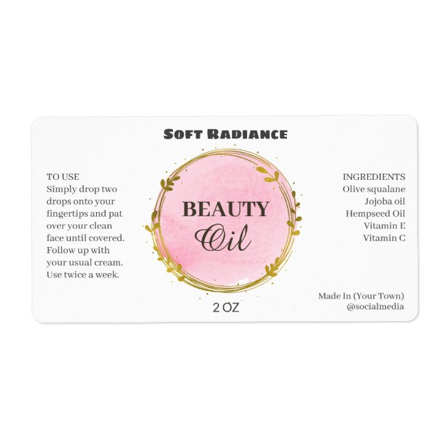 Moderne Serumetiketten (Vorne)