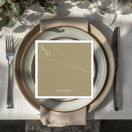 Moderne sich kreuzende Linien Hochzeit Serviette