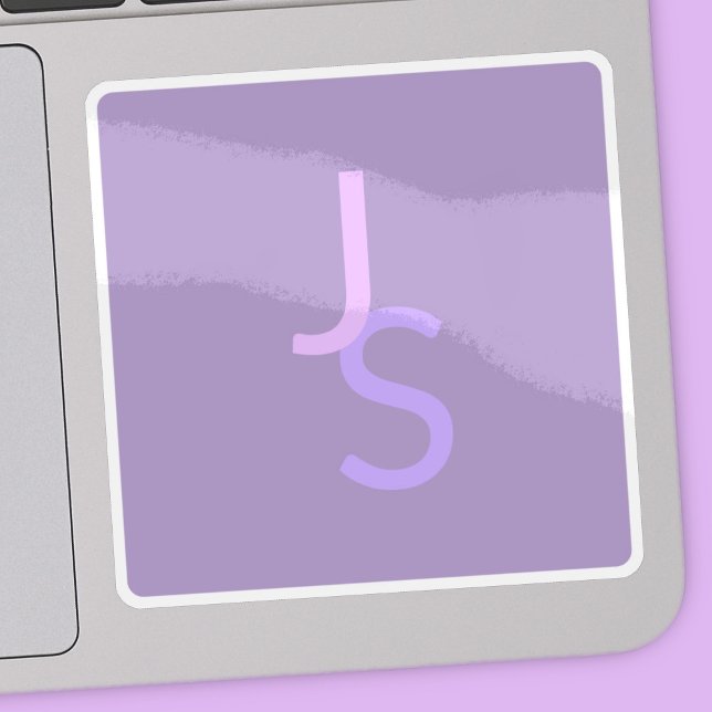 Moderne, sich überschneidende Mit Monogramm Initia Aufkleber (Von Creator hochgeladen)