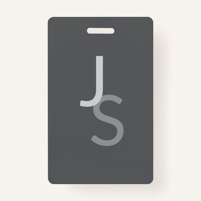 Moderne, sich überschneidende Mit Monogramm Initia Ausweis (Vorderseite)