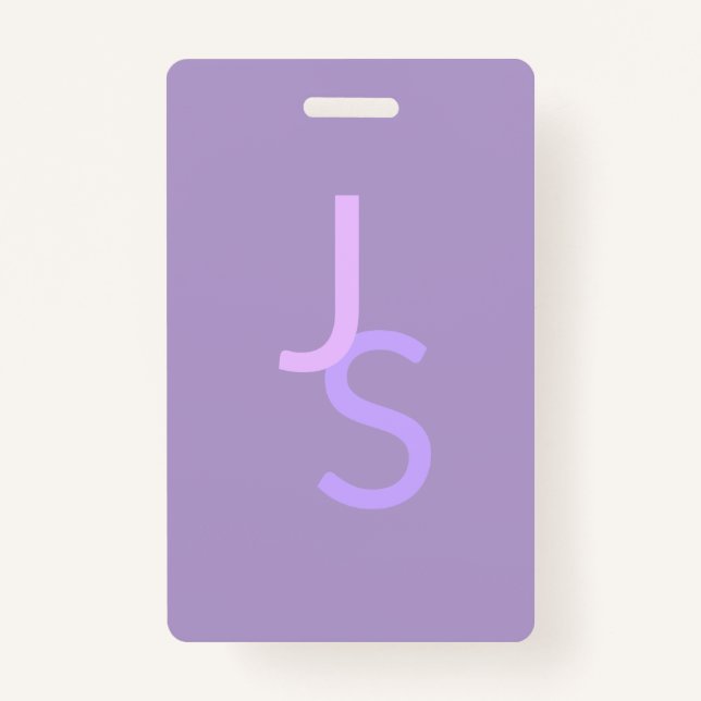 Moderne, sich überschneidende Mit Monogramm Initia Ausweis (Vorderseite)