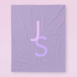 Moderne, sich überschneidende Mit Monogramm Initia Fleecedecke