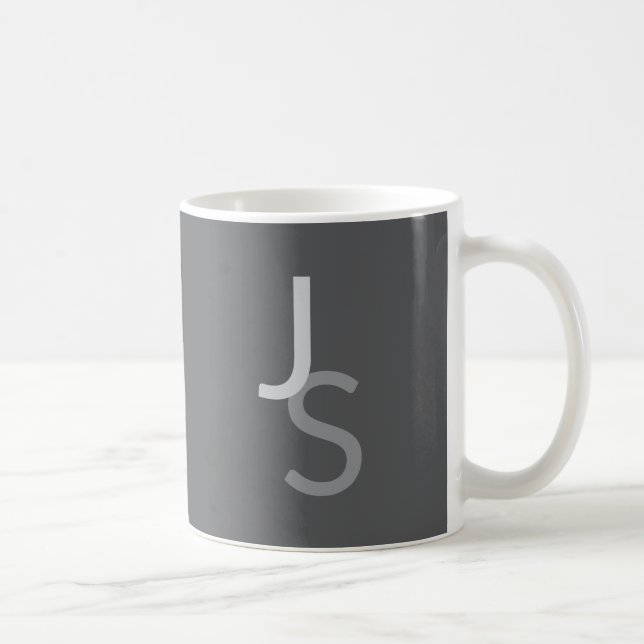 Moderne, sich überschneidende Mit Monogramm Initia Kaffeetasse (Rechts)