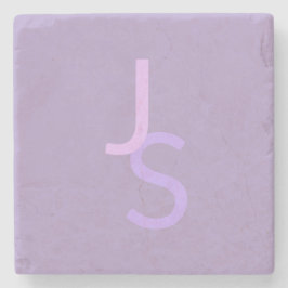 Moderne, sich überschneidende Mit Monogramm Initia Steinuntersetzer