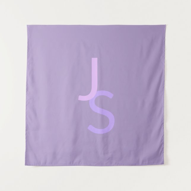 Moderne, sich überschneidende Mit Monogramm Initia Wandteppich (Vorderseite)