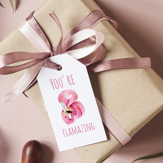 Moderne Sie sind fantastisch Schönheit pink Flamin Geschenkanhänger (Von Creator hochgeladen)