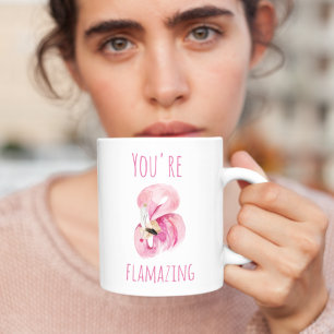 Moderne Sie sind fantastisch Schönheit pink Flamin Kaffeetasse