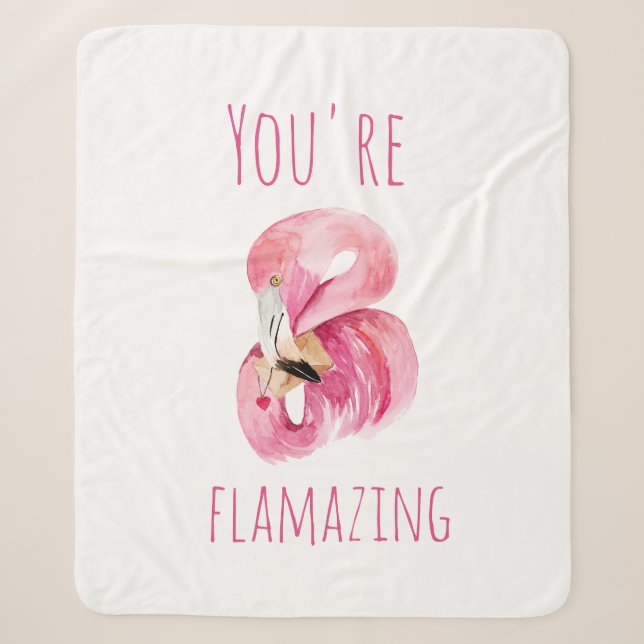 Moderne Sie sind fantastisch Schönheit pink Flamin Sherpadecke (Vorderseite)