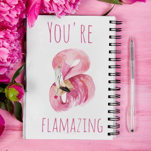 Moderne Sie sind flammende Schönheit Rosa Flamingo Notizblock