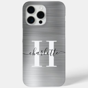 Moderne Signature Monogram Silver Foil Case-Mate iPhone Hülle