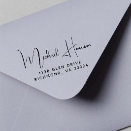 Moderne Signature Script-Rücksendeadresse Gummistempel