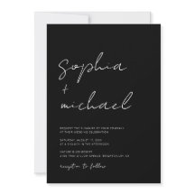 Moderne Signature Script Schwarz-weiß Wedding