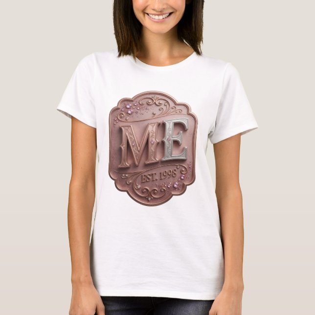 Moderne Silber ABSTRACT ART Gestaltung T-Shirt (Vorderseite)