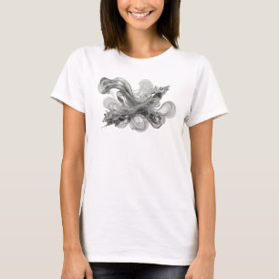 Moderne Silber ABSTRACT ART Kundenspezifisches T-S T-Shirt