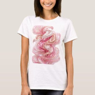 Moderne Silber ABSTRACT ART Mode Druck T-Shirt