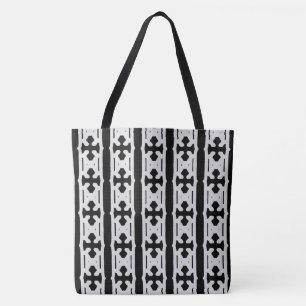 Moderne Silber- und Schwarz-Muster Tasche
