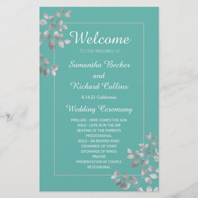 Moderne Silberblume (Vorderseite)