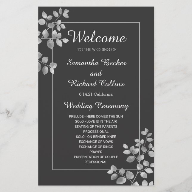 Moderne Silberblume (Vorderseite)