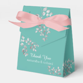Moderne Silberblumen-Gastgeschenke Hochzeit Geschenkschachtel