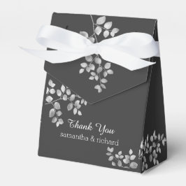 Moderne Silberblumen-Gastgeschenke Hochzeit Geschenkschachtel