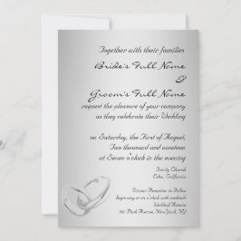 Moderne Silberhochzeit Einladung