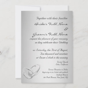 Moderne Silberhochzeit Einladung