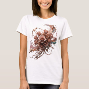 Moderne silberne CHOCOLATE ROSES Custom-T-Shirt T-Shirt