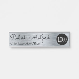 Moderne silberne Logo-Türschild-Namensschild Türschild