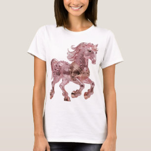 Moderne Silberne PINK UNICORN Fette Schrift T-Shirt