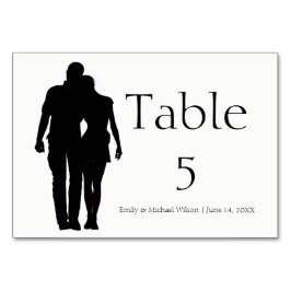 Moderne Silhouette - 3x5 Tischkarte Tischnummer