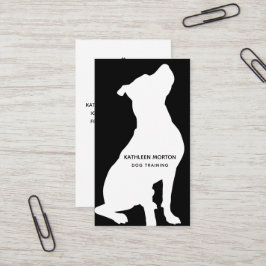Moderne Silhouette Dog Trainer Visitenkarte
