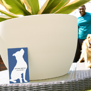 Moderne Silhouette Dog Trainer Visitenkarte