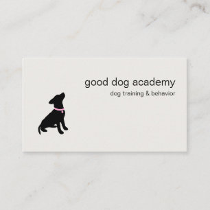Moderne Silhouette-Hundetraining Visitenkarte