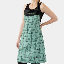 Moderne Silhouette Kokospalmen Muster Schürze