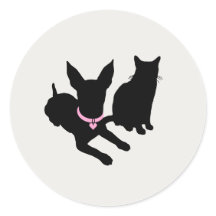 Moderne Silhouette Petsitter Hund Katze Logo