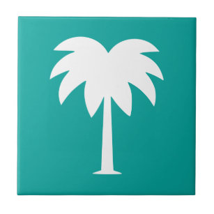 Moderne Silhouette von Palmen benutzerdefinierte K Fliese