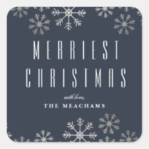 Moderne Silver Snowflakes Weihnachten